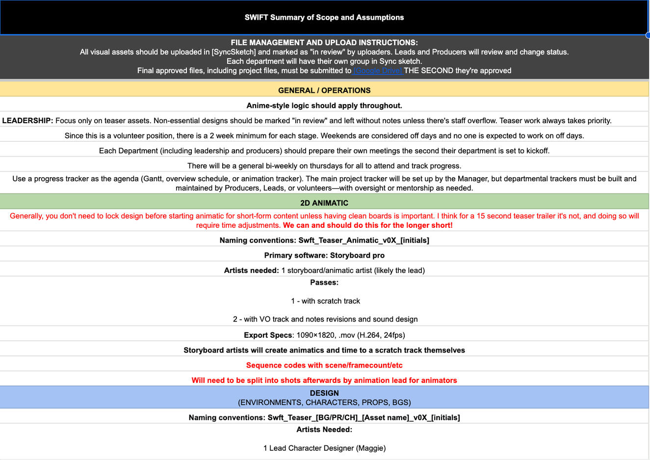 Created Summary of Scope for 15 Second trailer, Kickstarter campaign + Social/Merchandising (PROSPERITY)