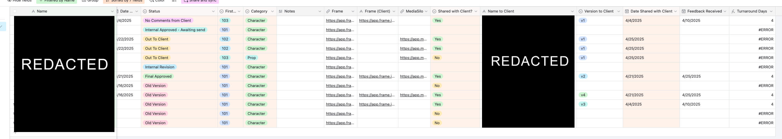 Created and maintained Airtable Design Tracker (CARTUNA)